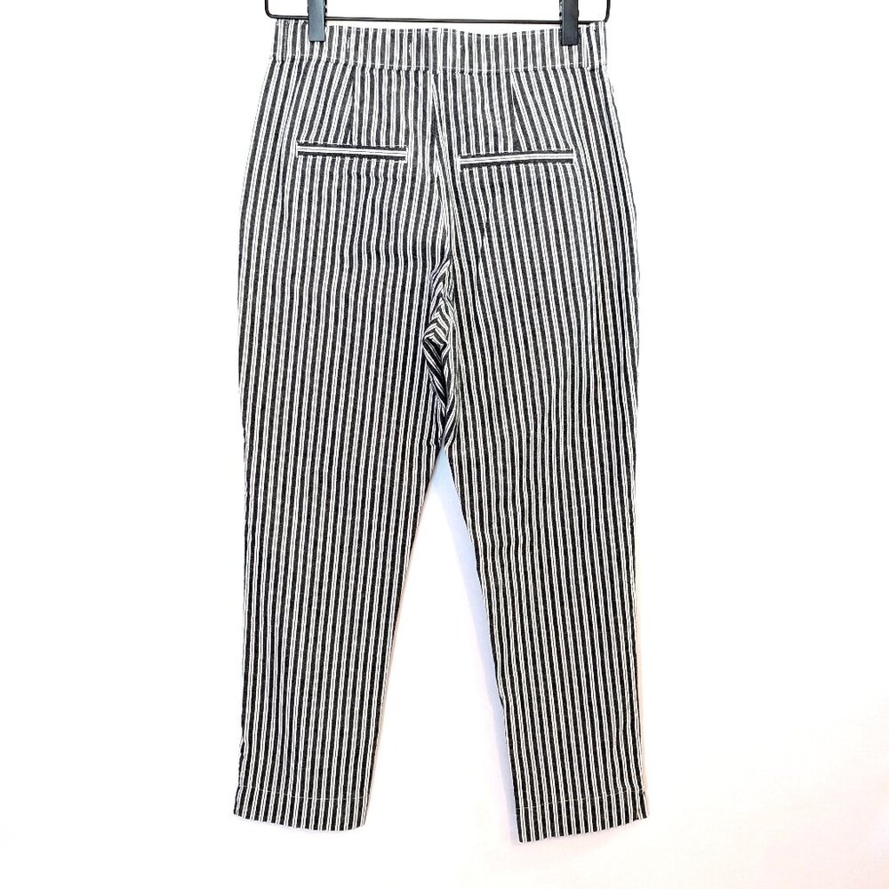 Hollister | Cotton Ultra High Rise Striped Gray & White Pants | Size Small - Picture 5 of 14